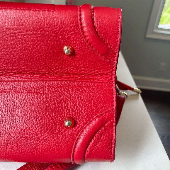 Borse in Pelle Made in Italy genuine leather tote. Red - Picture 9 of 16